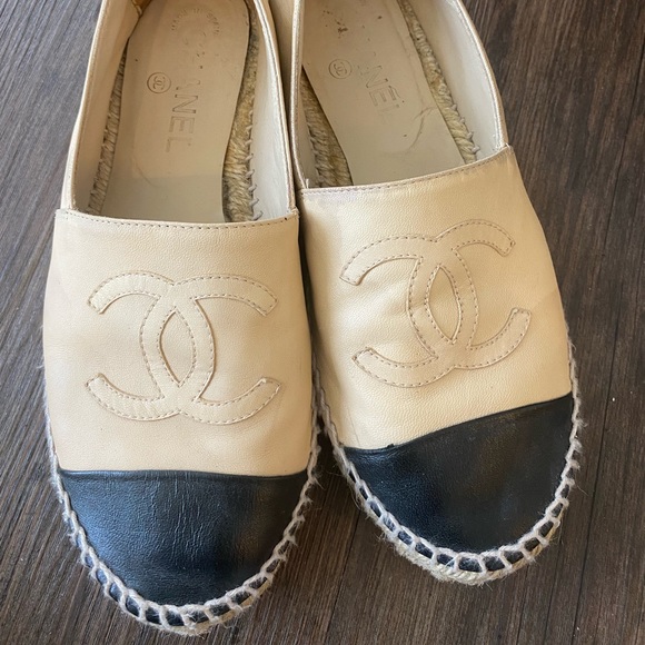 CHANEL Lambskin Espadrilles size 37 Beige - Picture 3 of 6